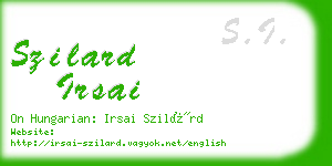 szilard irsai business card